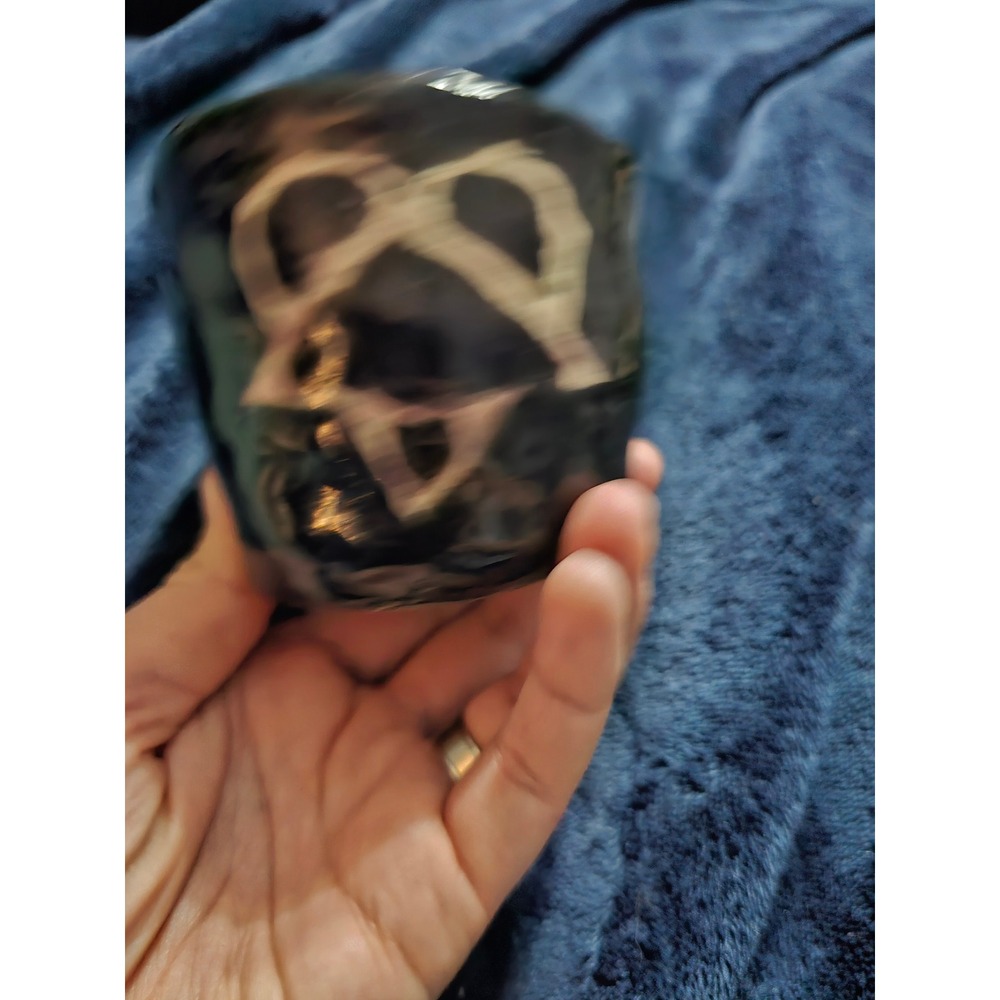 Handmade HIM band  Pottery Black Heart Mug Rustic Wabi Sabi Ceramic Folk Art Cup